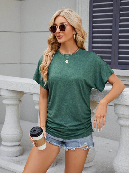 Round Neck Short Sleeve T-Shirt Trendsi 1c21597cac32415aa86379396bc5236c-Max-Origin