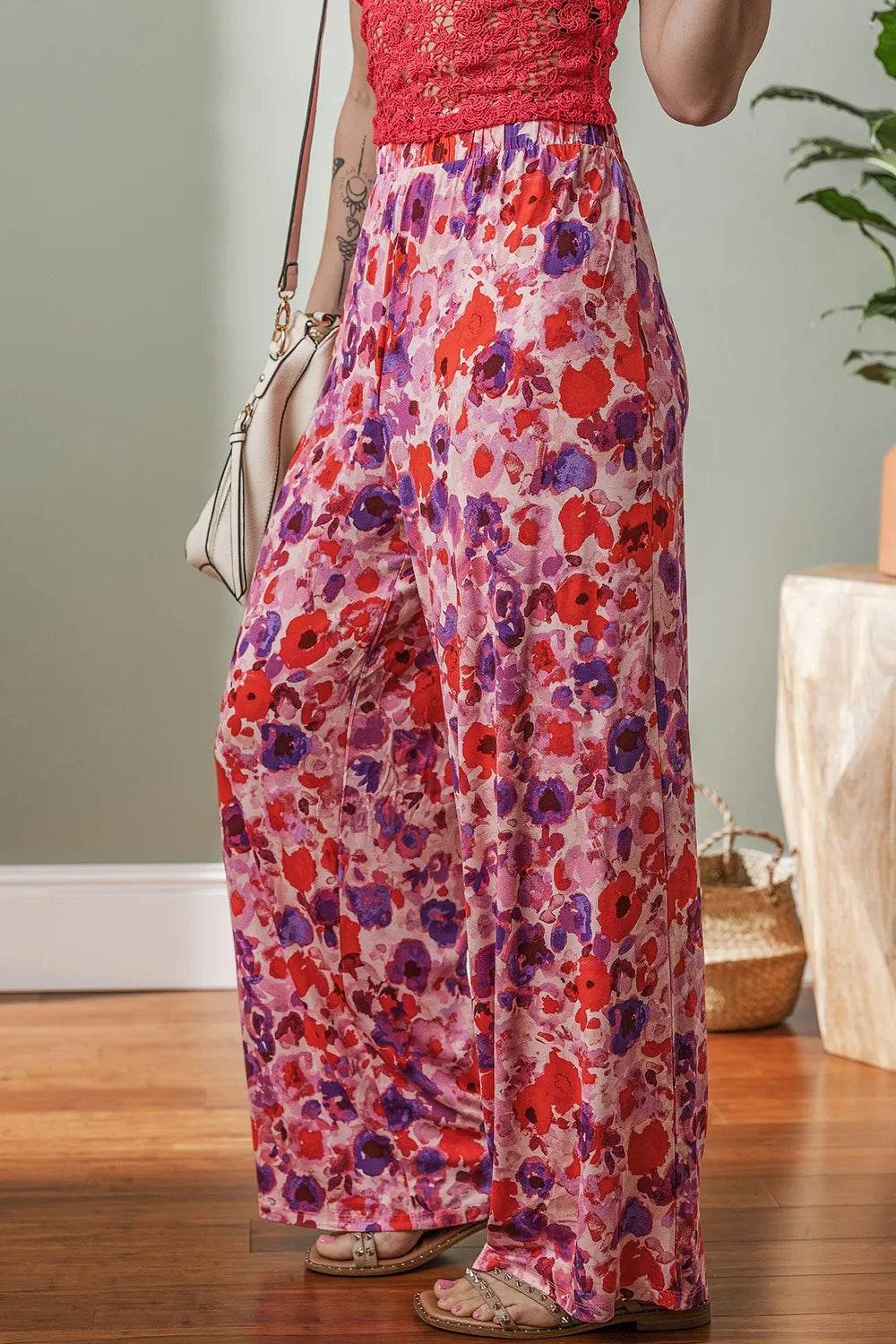 Floral Wide Leg Elastic High Waist Pants Trendsi 1c23a08c-79ab-413d-953f-1347eec99dba-Max