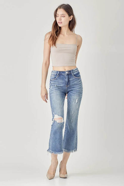 RISEN High Waist Distressed Cropped Bootcut Jeans Trendsi 1c33d239-ded7-4d38-801b-aa2458a45d98-Max