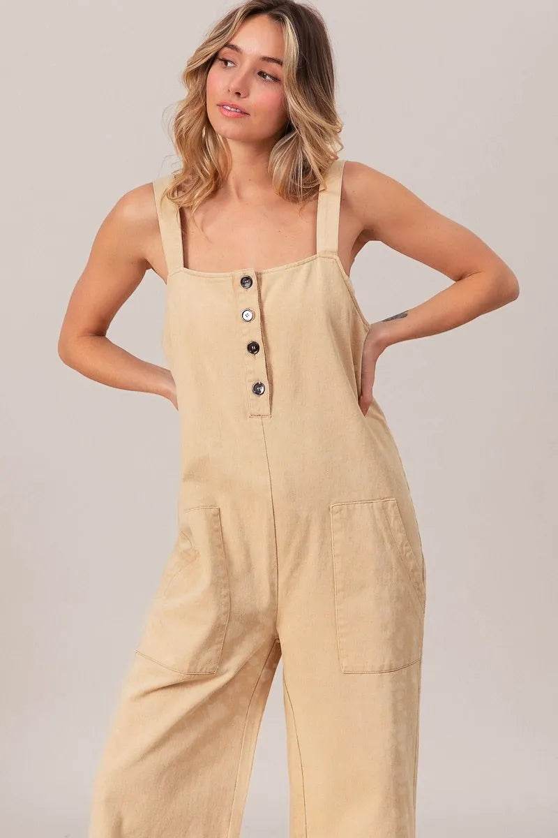 BiBi Washed Denim Buttoned Overall Jumpsuit Trendsi 1c404d6601794d0083dac7caf1a90dad-Max-Origin