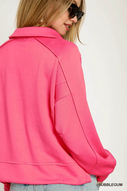 Umgee Exposed Seam Long Sleeve Polo Top with Side Slit Trendsi 1c891671-fc55-428f-b0aa-7df67da65dac-Max-Origin