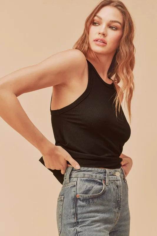 Aemi + Co Lightweight Ribbed Tank Trendsi 1cbc8324-6615-48a3-9ae1-5e7662802bd8-Max