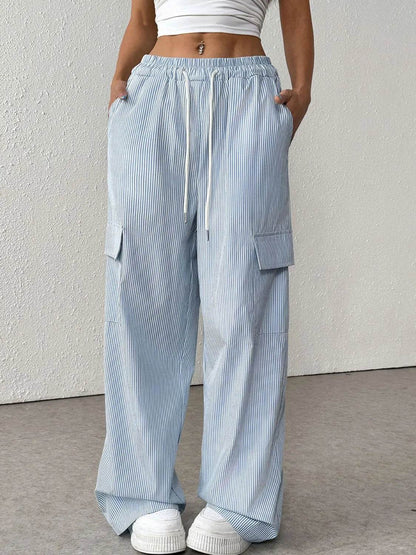 Drawstring Striped Wide Leg Cargo Pants Trendsi 1cc319ba-2d35-4336-9472-d23e7444cbf9-Max-Origin