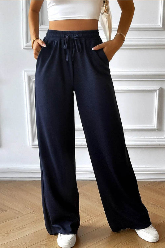 Devine Drawstring Wide Leg Pants with Pocketed Dark Blue Trendsi 1cc6b82b-e367-494a-8d40-2e69fb65b1d0-Max