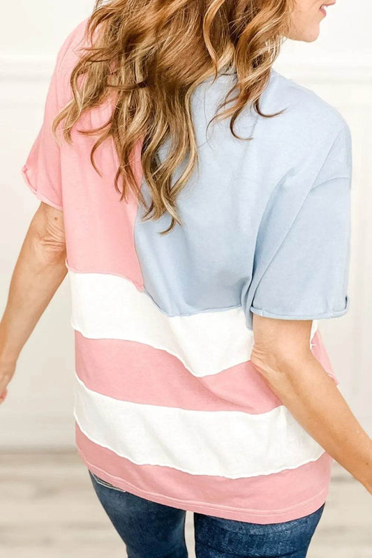 Patriotic Star Color Block T-Shirt Trendsi 1cc6dab2-c198-4c43-9725-5b98c85cdd0d-Max-Origin