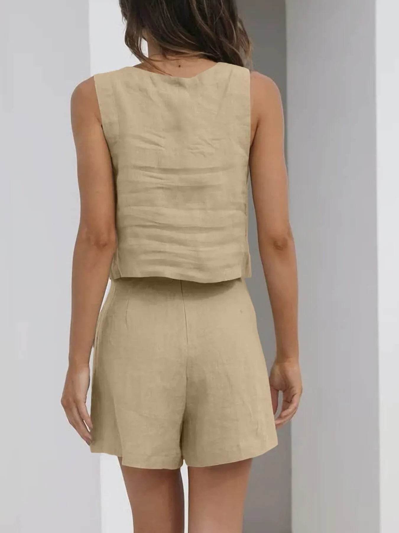 Square Neck Tank and Shorts Set Trendsi 1cf91b0591634f8a886da09f626aae6d-Max-Origin