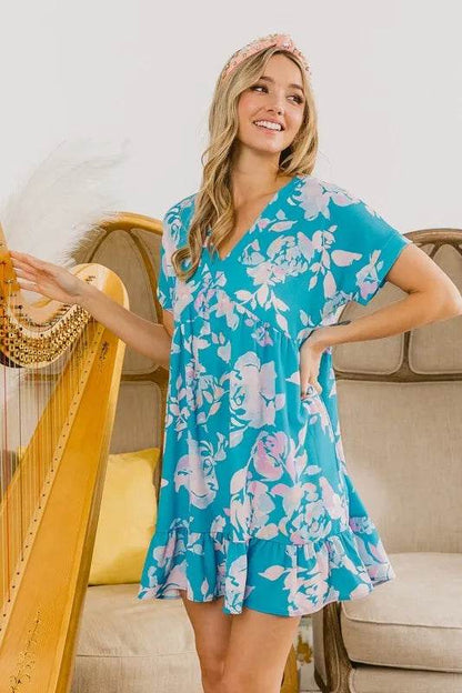 BiBi Floral Crinkle Shirred Ruffle Detail V Neck Dress Trendsi 1d0ec95b61694599ad1815fa10fd47cb-Max-Origin
