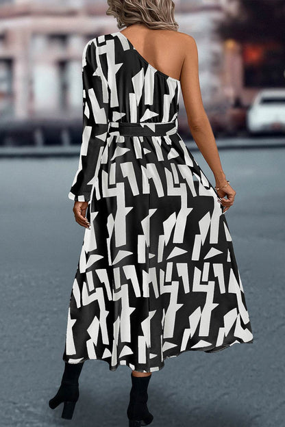 Printed One-Shoulder Tie Waist Dress Trendsi 1d0fbb766de742fe933dc71c8e89e20b-Max