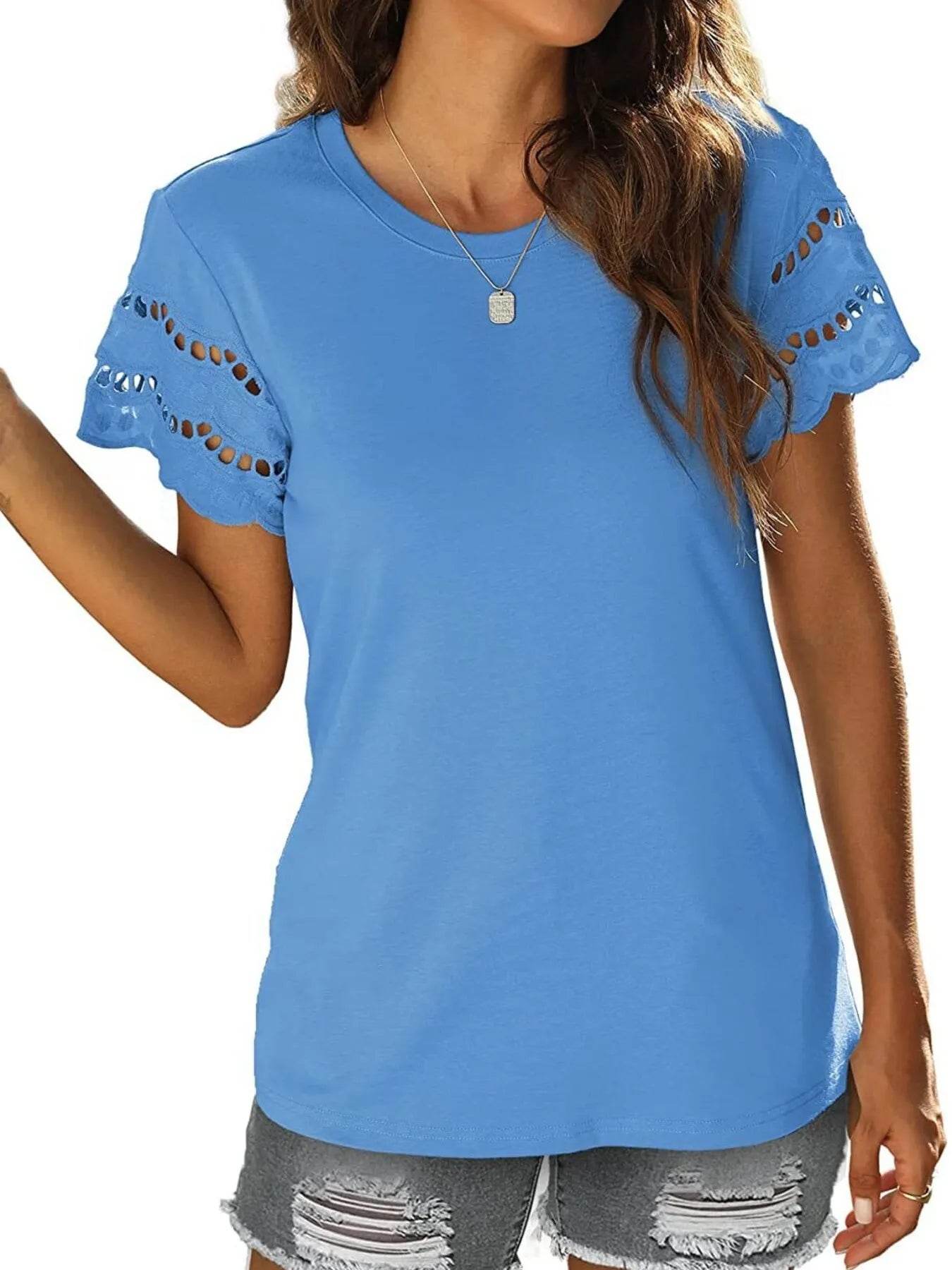 Round Neck Short Sleeve Casual T-Shirt Trendsi 1d26fd0f39c149d49a4327346403b778-Max-Origin