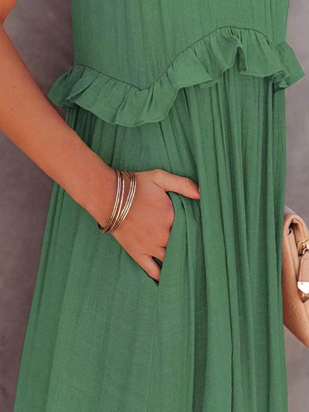 Ruffled Sleeveless Tiered Maxi Dress with Pockets Trendsi 1d41bf5c-572e-42d8-b83b-21dd6d5e50fc-Max