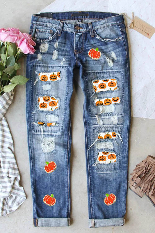 Distressed Pumpkin Jeans with Pockets Medium Trendsi 1d628795-214d-4488-bf48-697543cea6c5-Max