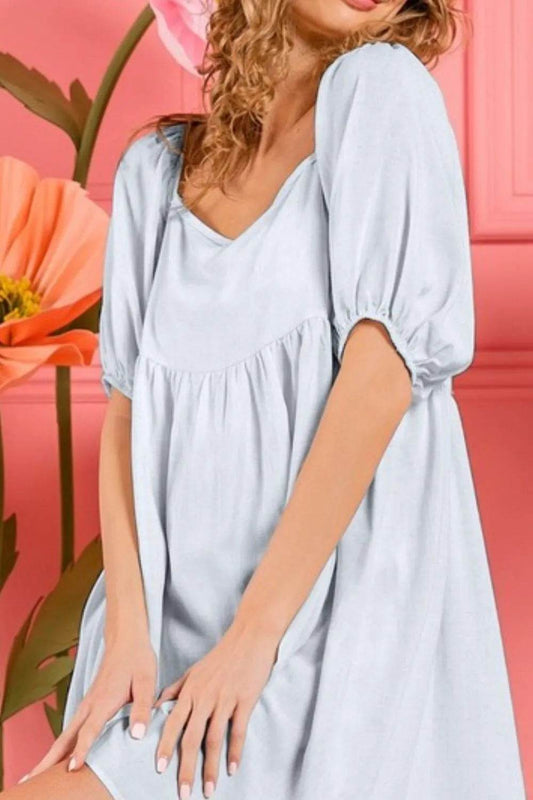 BiBi Washed Linen Tiered Midi Dress with Puff Sleeves Trendsi 1dae581b-9b35-4c24-8031-9e83427076a6-Max-Origin