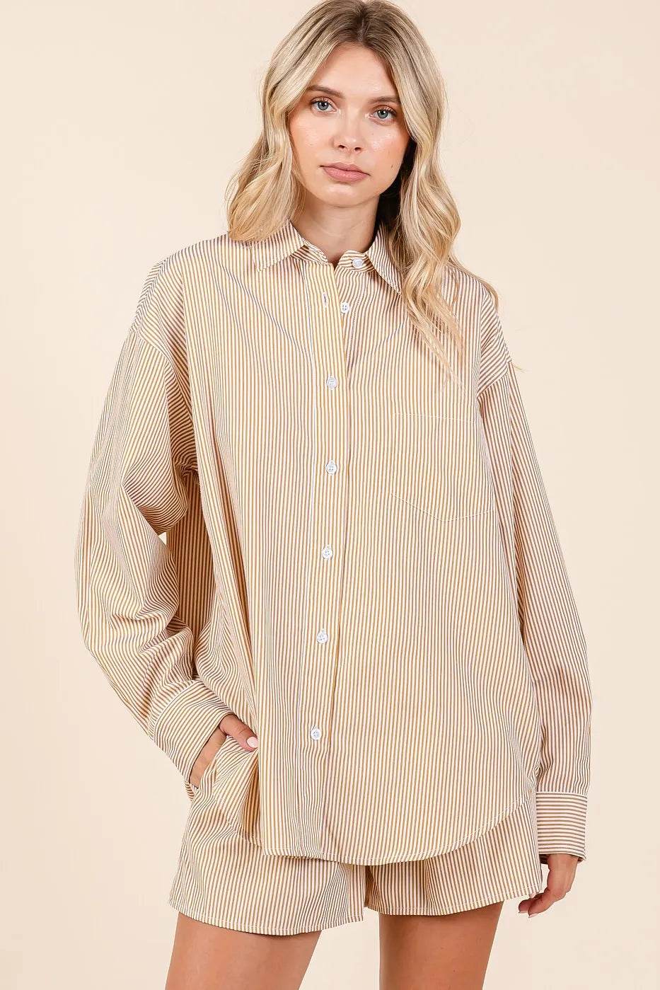 Mittoshop Striped Shirt and Shorts Set Trendsi 1dbbd74368e1469dbc38860617cad2dc-Max-Origin