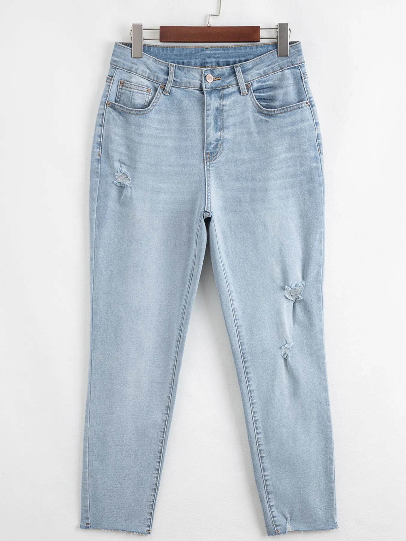 Mid Rise Ankle-Length Distressed Skinny Jeans Trendsi 1dd3fbe22f0a46d7a035ad99b703ff82-Max-Origin
