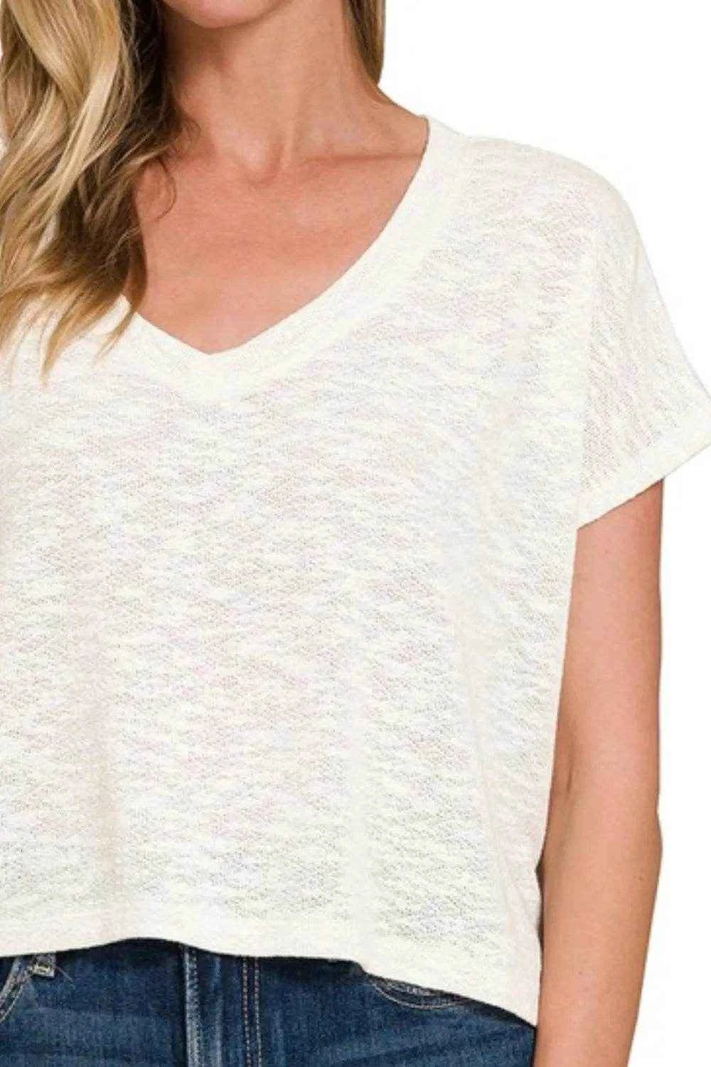 Zenana Hacci Slub V-neck Drop Shoulder Crop Top Trendsi 1dd7d5ef-1265-4a27-b7b2-45706e1f3eb3-Max-Origin