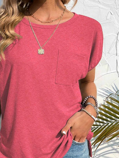 Side Slit Round Neck T-Shirt Trendsi 1e174483-2ceb-4275-9e46-8a5f448c83da-Max-Origin