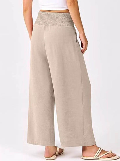 Wide Leg Smocked High Waist Pants Trendsi 1e42e3ff6580429f869c54038ff9c420-Max-Origin