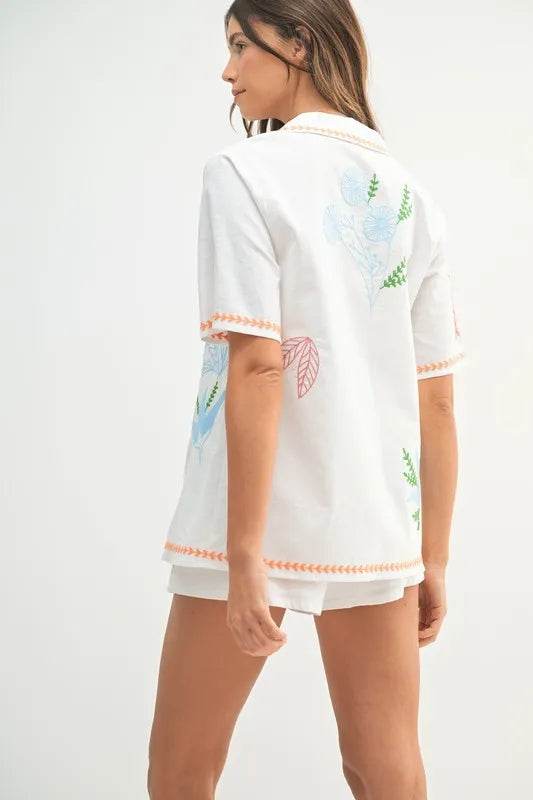 MABLE Embroidered Button Down Shirt and Shorts Set Trendsi 1e96aceb64ad4f1c9d2774087a8030bf-Max-Origin
