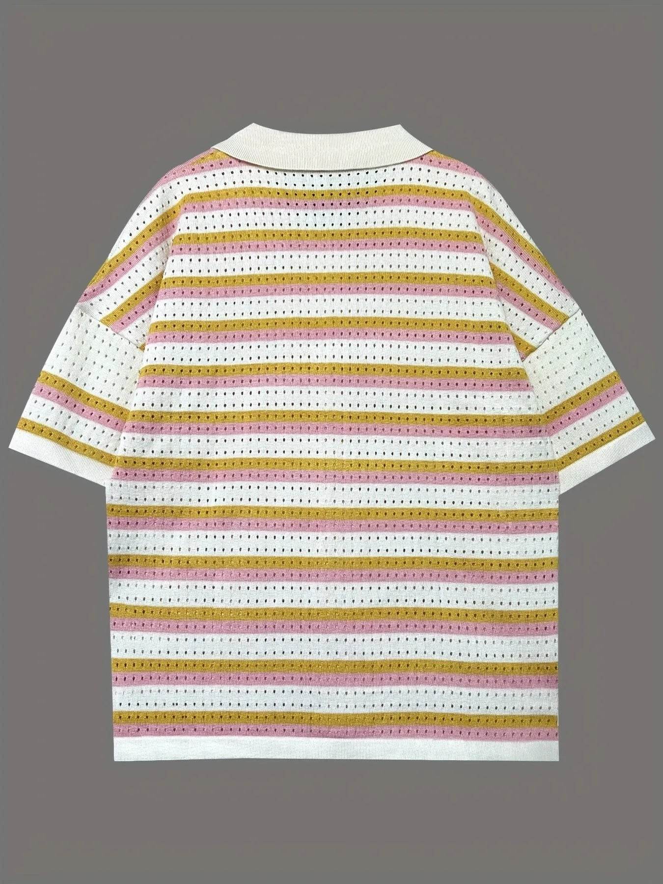 Colorful Striped Button Up Top and Shorts Sweater Set Trendsi 1ed73dd16cfc4750b99dfe623aa37333-Max-Origin