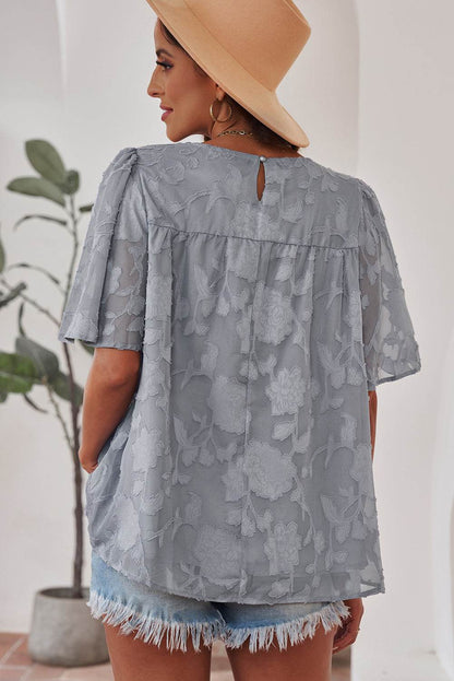 Round Neck Puff Sleeve Blouse Trendsi 1f1bd5ab8ed54bfd95a1d2514efff734-Max