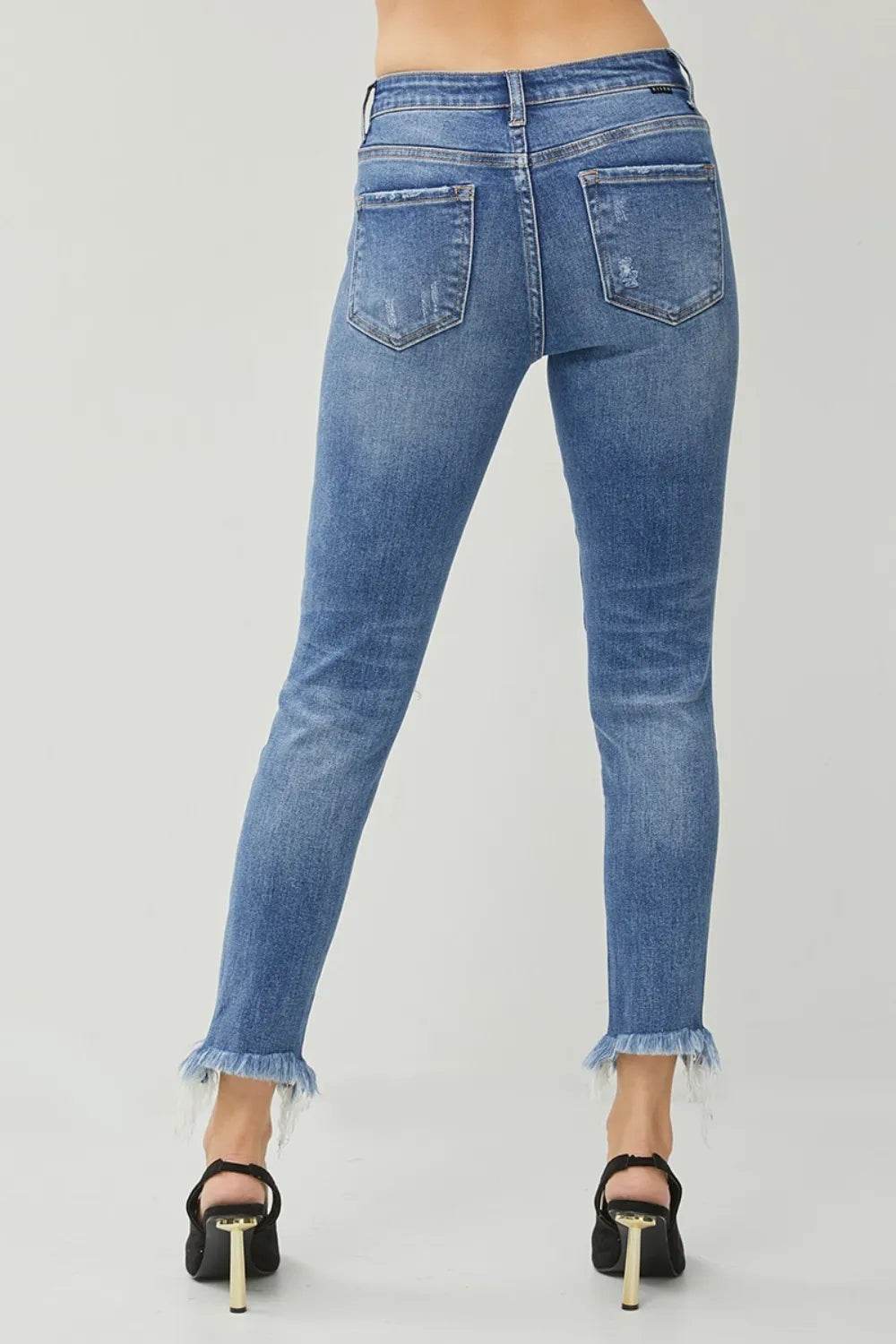 RISEN Distressed Frayed Hem Slim Jeans Trendsi 1f724940-f8b3-4066-89f6-c5fbd548626d-Max