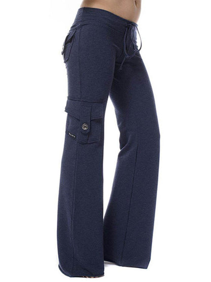 Mid Waist Pants with Pockets Dark Navy Trendsi 1f78181eb0fa478096bcc948a971fade-Max