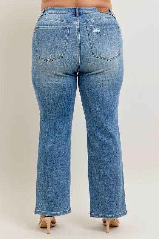Judy Blue Full Size High Waist Vintage Wash Front Seam & Slit Straight Plus Size Trendsi 1fd944db-1f5a-4f5d-85b4-cf68653fed1f-Max-Origin