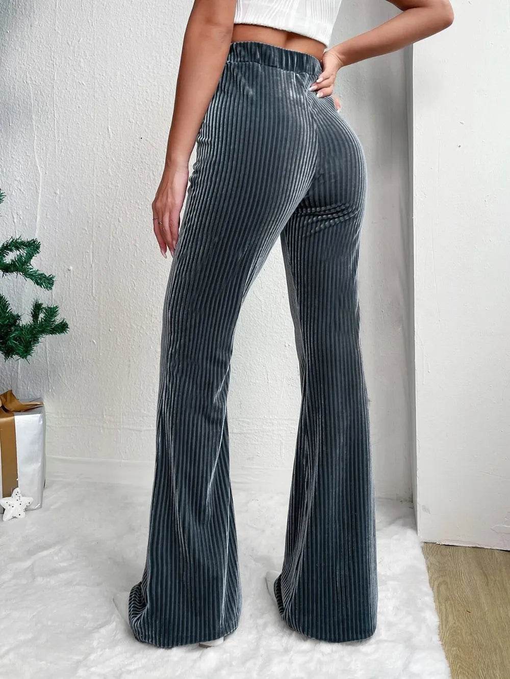 High Waist Flare Pants Trendsi 1fde0984-1e16-4255-9d4e-890b0ca086db-Max