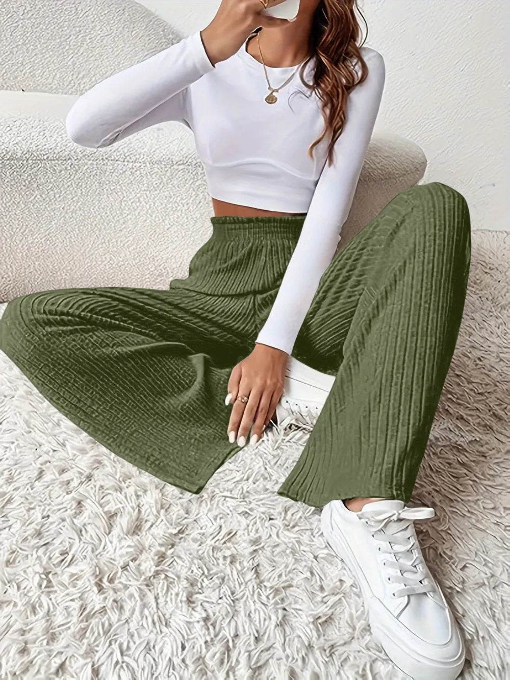 Ribbed High Waist Pants Trendsi 1fea04f6-9073-46c1-b73c-30b37413408a-Max