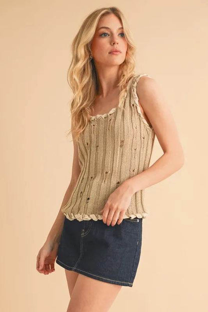 Aemi+Co Distressed Detail Round Neck Knit Tank Trendsi 1ffb639a2c1f45f991146ad82a16f821-Max-Origin
