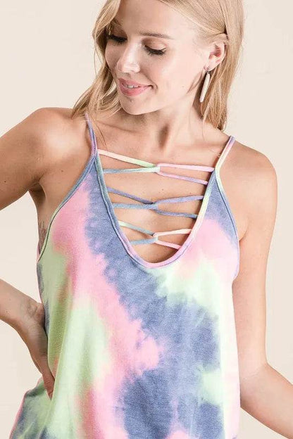 BiBi Tie Dye Terry Camisole with Caged Neck Trendsi 208705e6dd57469dbb04766703cde0dc-Max-Origin