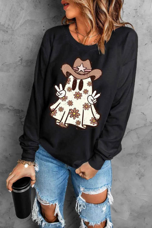 Ghost Round Neck Long Sleeve Sweatshirt Trendsi 20b22aed-1e78-4b66-a493-d8acdd0dc211-Max