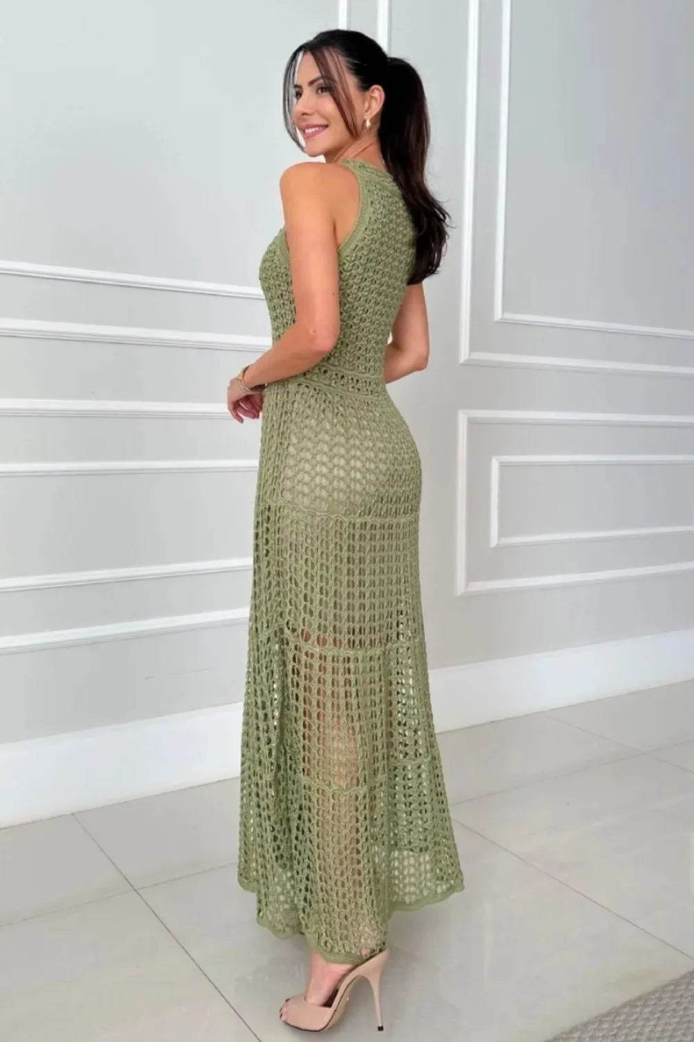 Hollowed-Out Sleeveless Maxi Dress Trendsi 20e83500-7778-4c17-b751-9ac4ded7a9af-Max