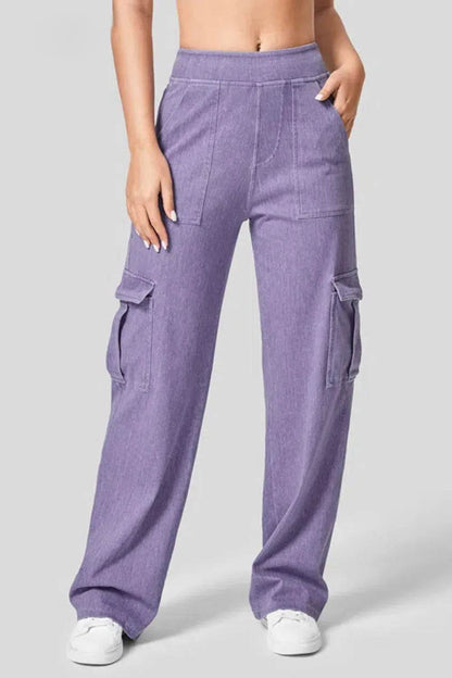 High Waist Straight Leg Cargo Jeans Lilac Trendsi 20ef87ac-1d0a-4d5f-b4e6-3483fe237df4-Max