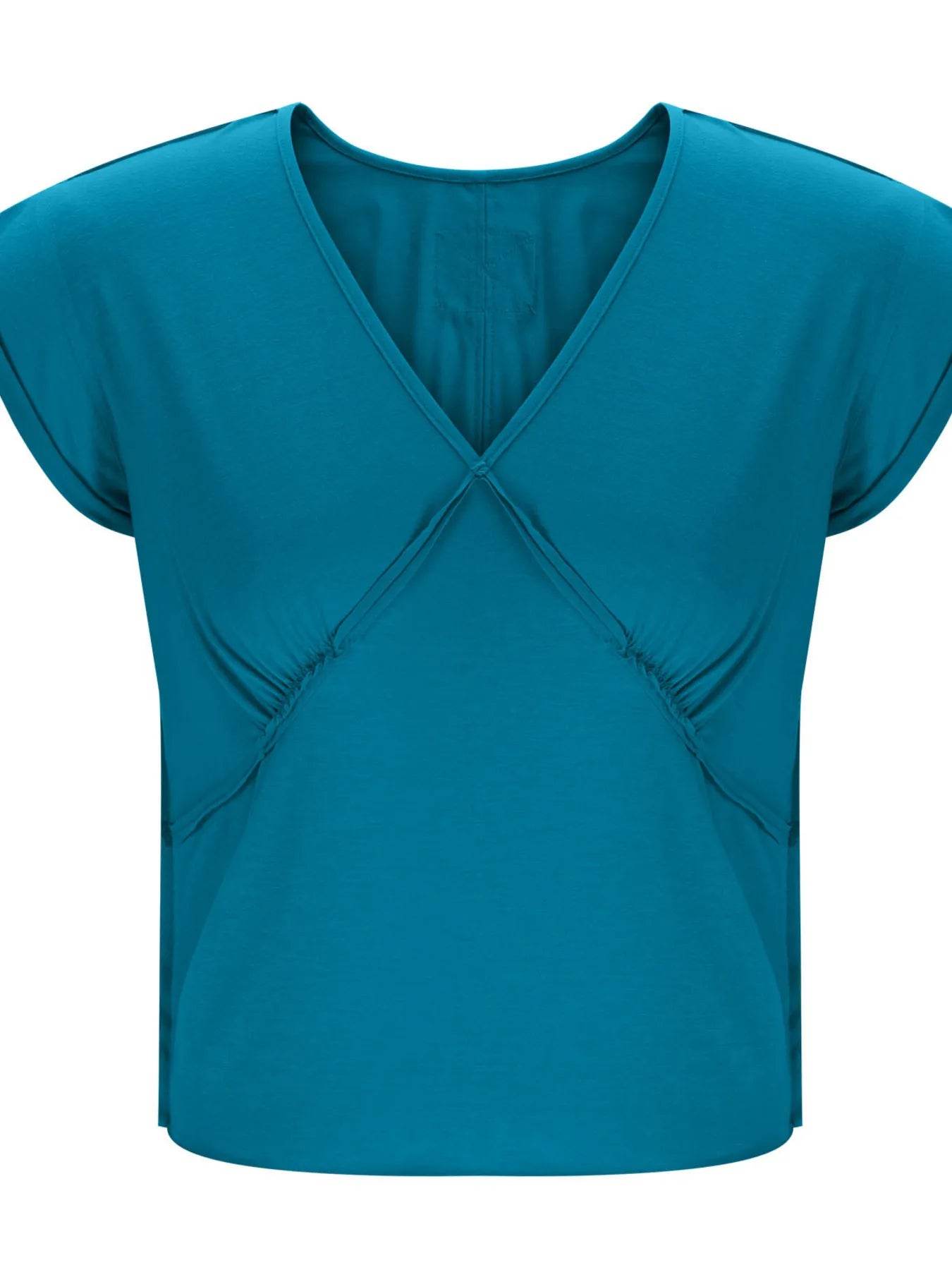 Deep V-Neck Cropped T-Shirt Trendsi 2179a83ee81e4e019e85a3a3acd19bfe-Max-Origin