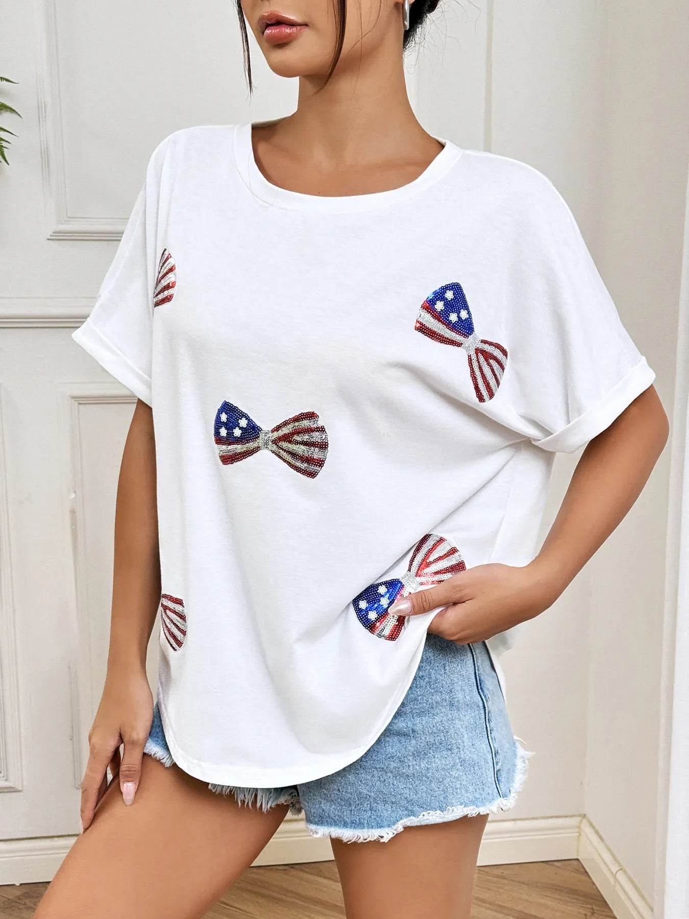 Bow Oversized Round Neck T-Shirt Trendsi 217a1a8d433b4a788cf957e1b130074f-Max-Origin