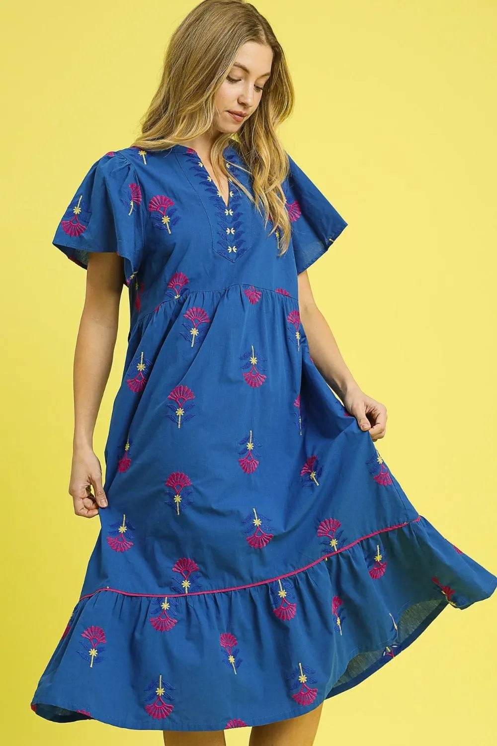 Umgee Embroidered Tiered Midi Dress Dark Blue Trendsi 21af0a53-e7d8-4588-844a-30745cd96d77-Max-Origin