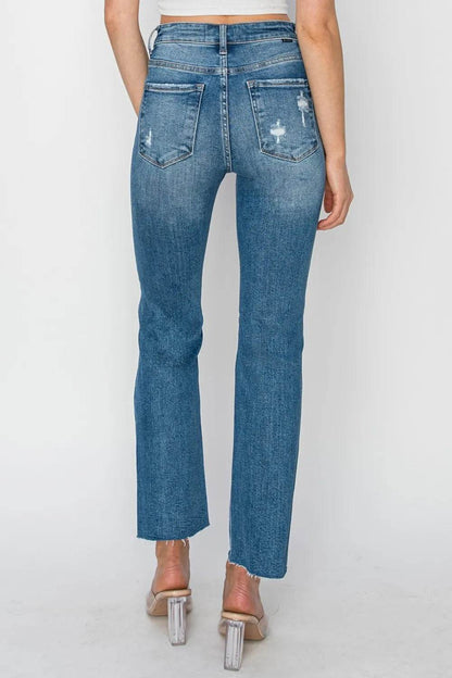 RISEN High Rise Distressed Ankle Jeans Trendsi 21d79a20-5f8a-45ba-8fe7-985524b396fc-Max