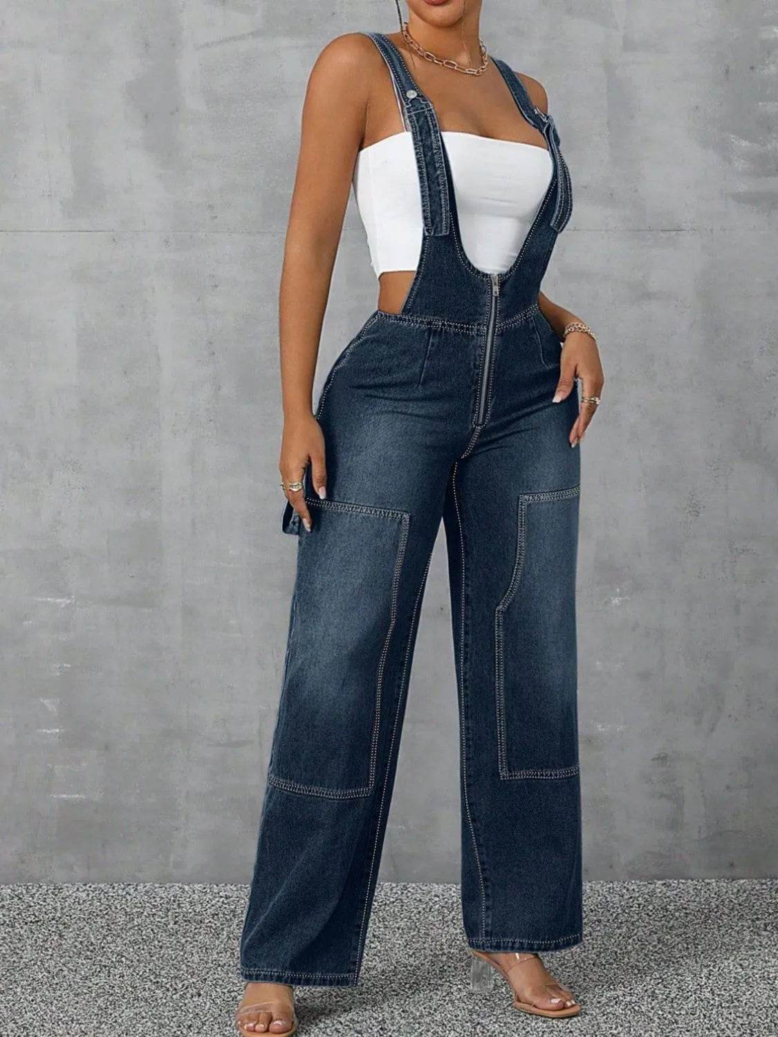 Zip Front Wide Strap Denim Overalls Trendsi 21e0defb-6740-4b77-a018-1e22d917577e-Max-Origin