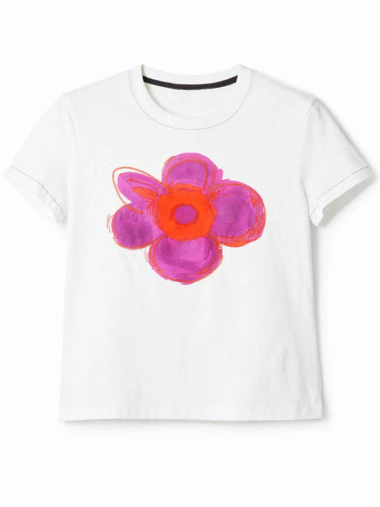 Flower Graphic Round Neck T-Shirt Trendsi 228e4324544c47828312daf301bb00b2-Max-Origin