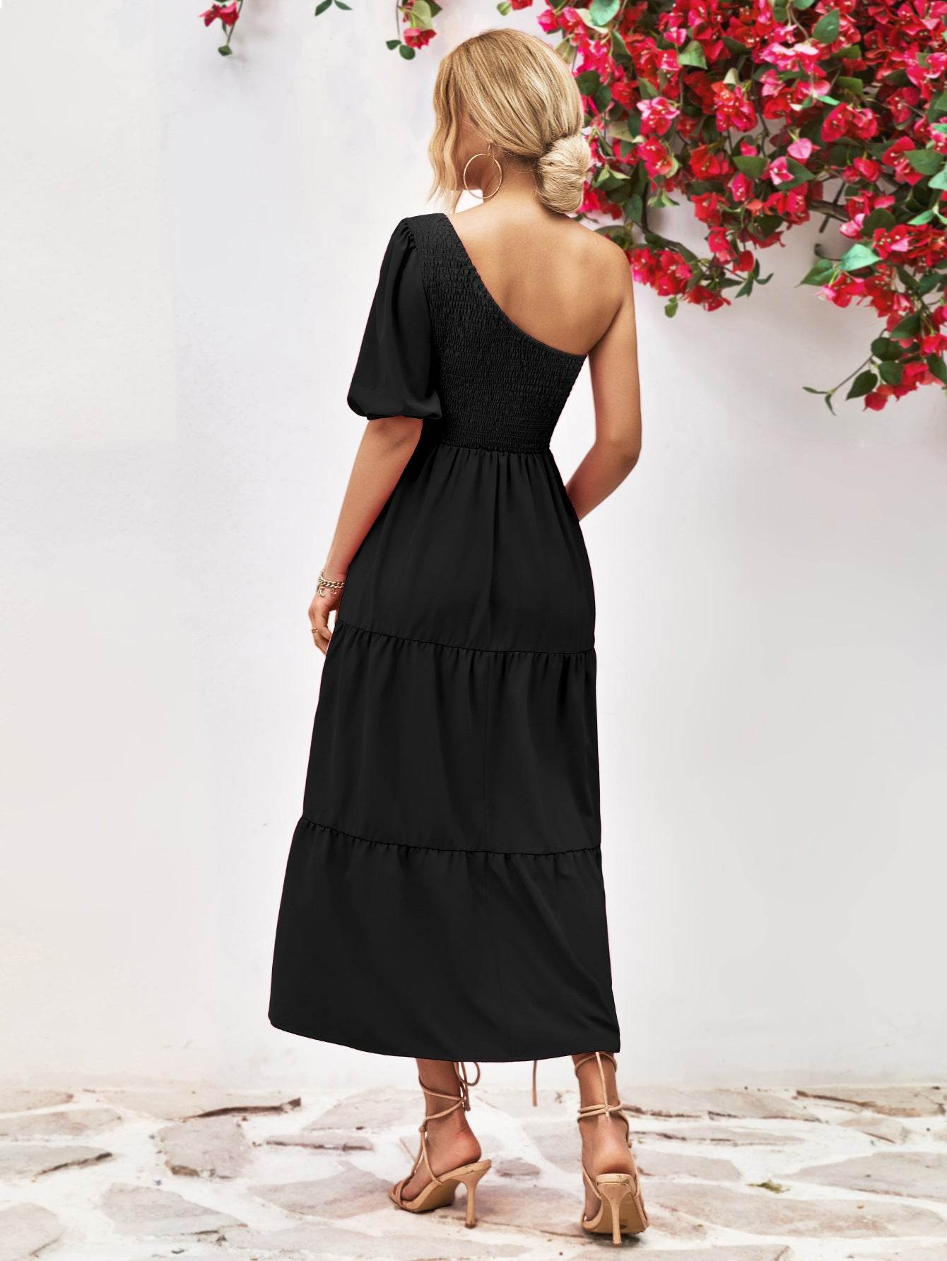 Smocked One-Shoulder Midi Dress Trendsi 229e491a339f47c6b5ff9c92ccbdad39-Max