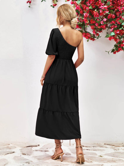 Smocked One-Shoulder Midi Dress Trendsi 229e491a339f47c6b5ff9c92ccbdad39-Max