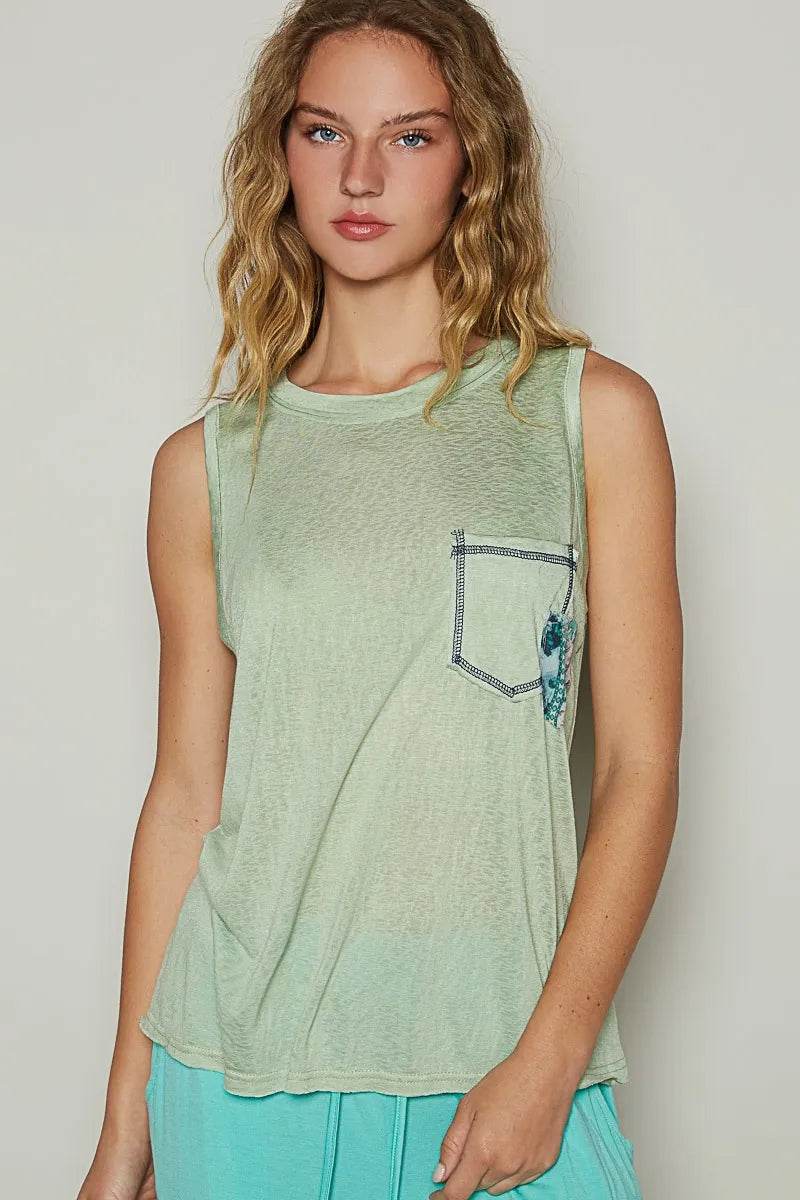POL Floral Detail Pocket Patch Tank Top Gum Leaf Trendsi 22a67947-a524-4269-9900-8e29ad78545e-Max-Origin