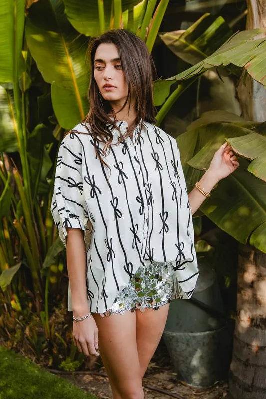 BiBi Bow Ribbon Woven Printed Button Down Shirt Trendsi 233d6972-25d3-4753-a87c-54025ab5b788-Max-Origin