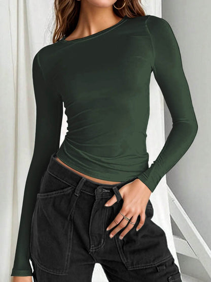 Long Sleeve Cropped T-Shirt Trendsi 237b9cae-4833-4797-bbb3-0802af20e703-Max-Origin