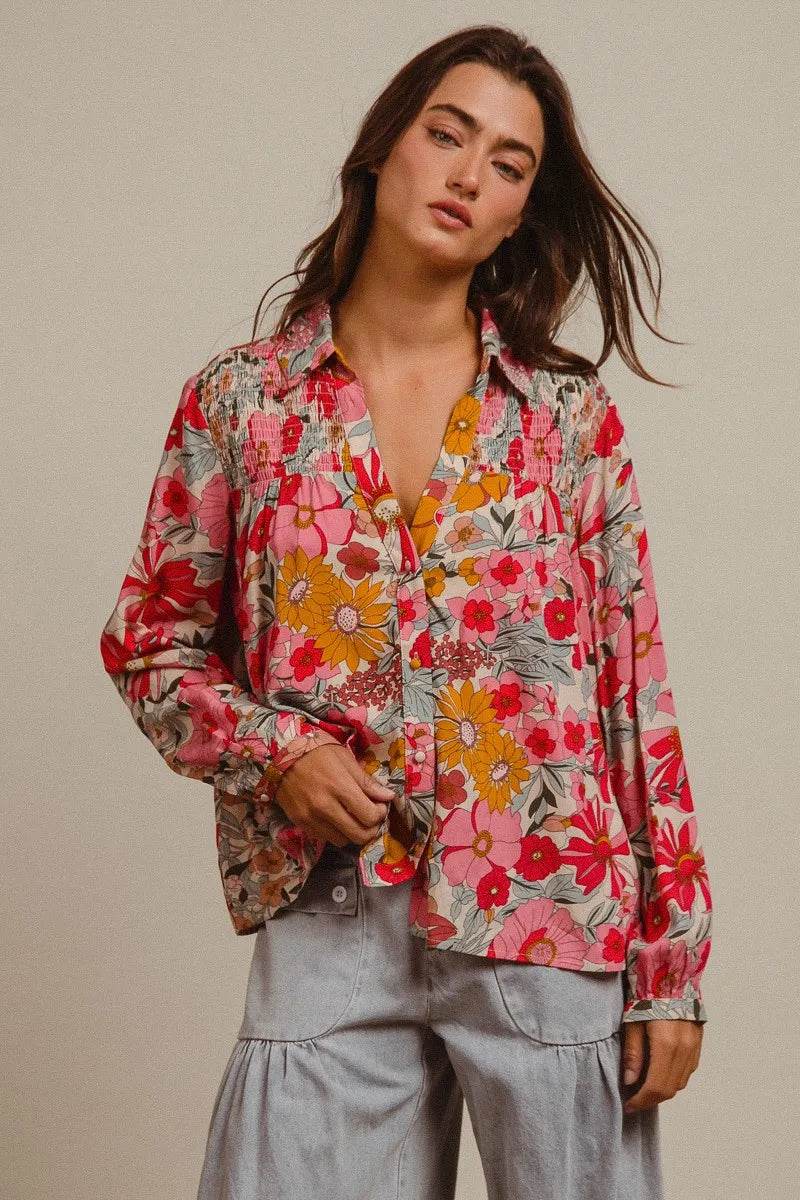 BiBi Woven Floral Printed Shirt Top Trendsi 238f8fd31a3e48bdb4895f8f7003d88f-Max-Origin