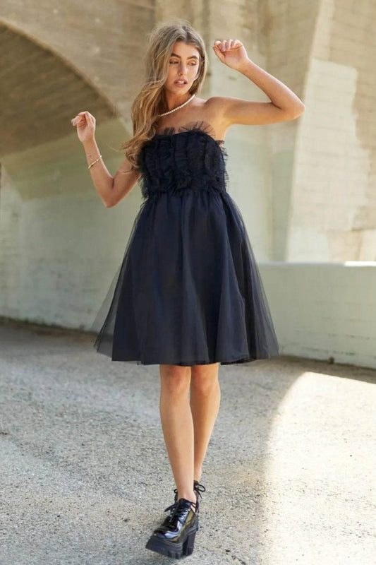J.NNA Mesh Ruffle Tube Top Swing Dress Black Trendsi 23a41ccf-e416-41a7-b7a1-3a30eaac4d62-Max