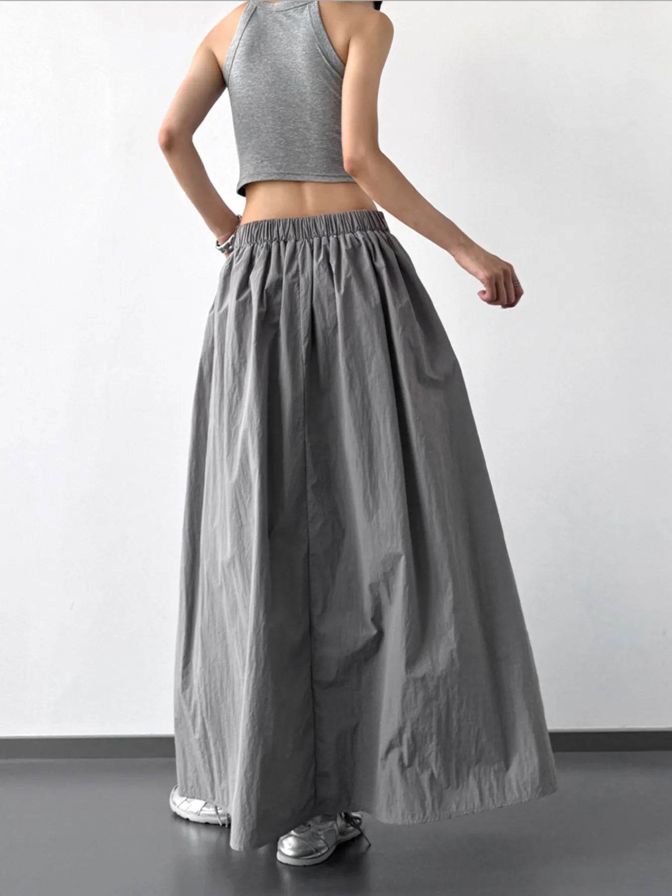 Pleated Linen Maxi Skirt Trendsi 23c034b5183347f1b3a21a453c17e21f-Max-Origin