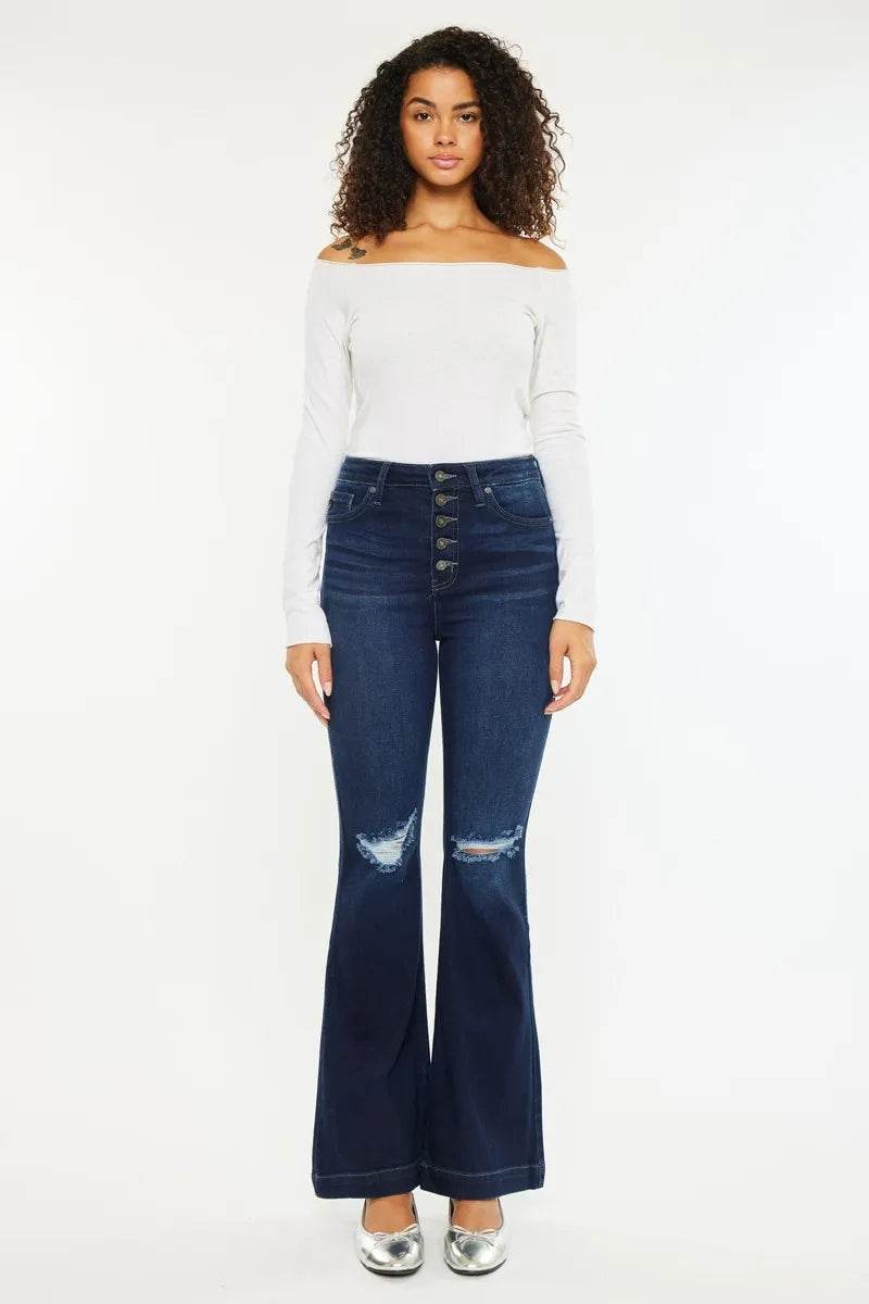 Kancan Button Fly High Rise Distressed Flare Jeans Trendsi 23f10ff1c351456aa9405aea56428f80-Max-Origin