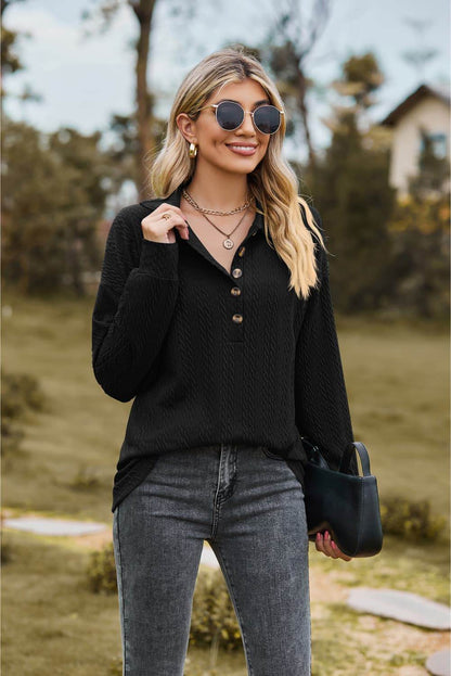 Collared Neck Long Sleeve Blouse Trendsi 23ff9ac0f9cc43f2bd8671d1595144ac-Max